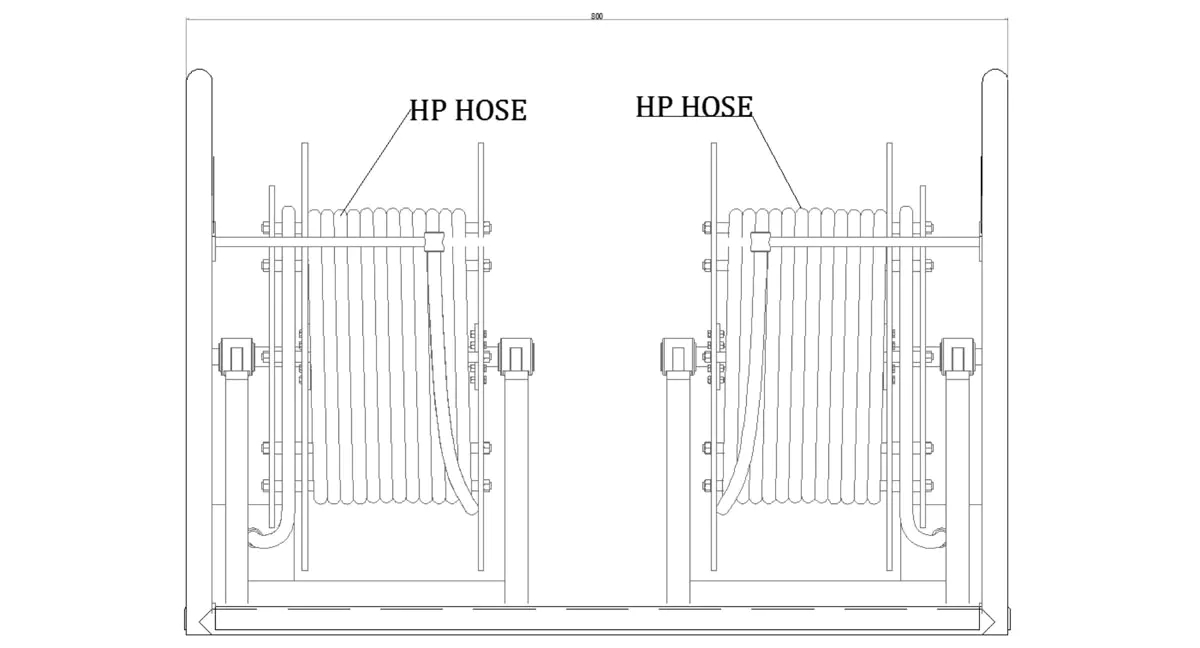 Hydro Test Pump With Hose Reel Skid