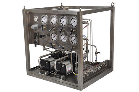 Chemical Injection Skid with Shockproof and Dual Scale Display Pressure Gauge