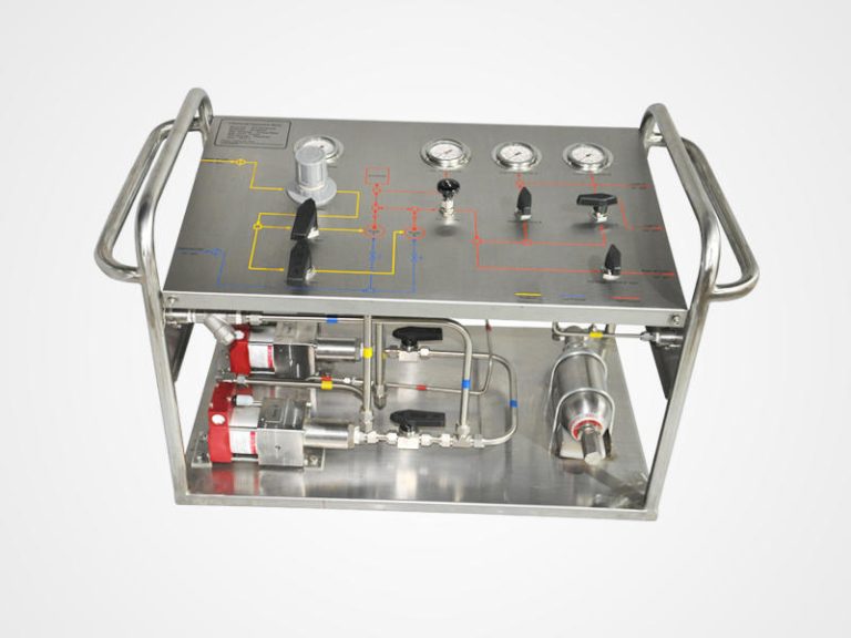 Hydrostatic Water Test Pump with an Accumulator