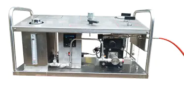 portable pressure testing system with paperless recorder hydrostatic test pump