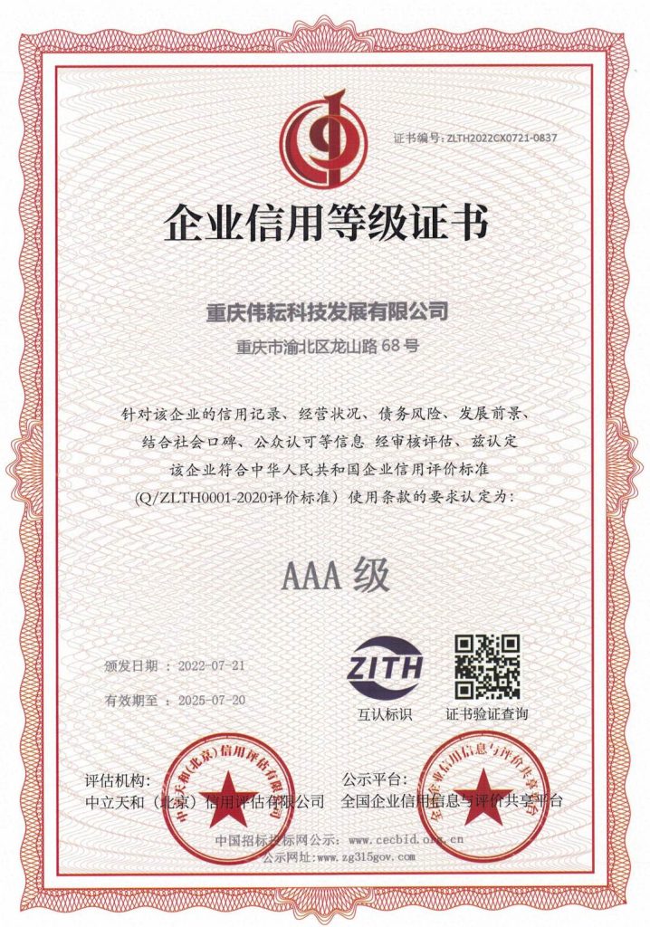 6 Enterprise AAA credit rating certificate 2