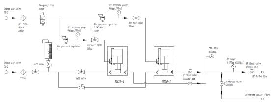 Schematic diagram of chemical injection skid system