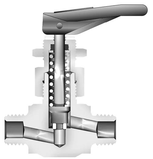 The layout of needle valves
