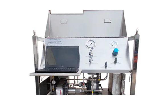 Burst pressure testing machine panel