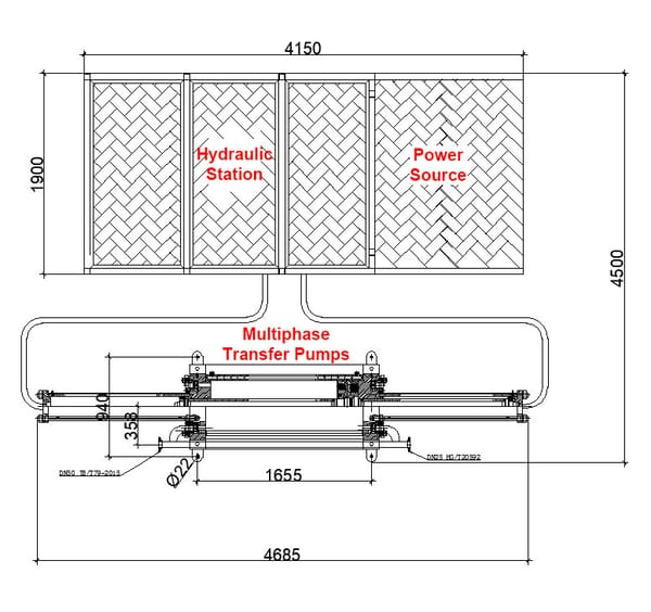 Structure of Hydraulic Multiphase Transfer Pump System