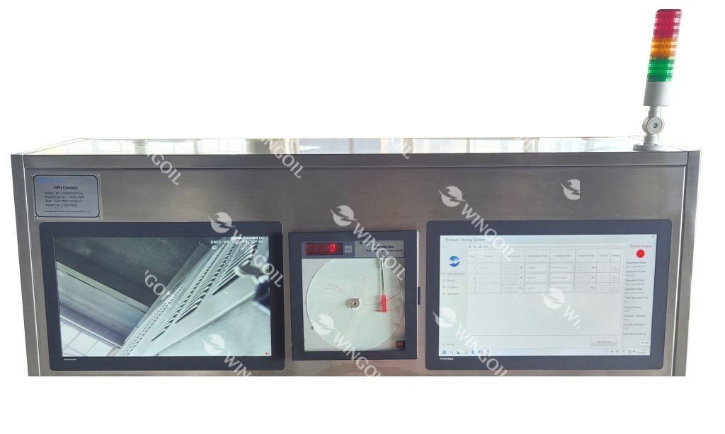 316SS Pressure Testing Equipment HPU Console Display