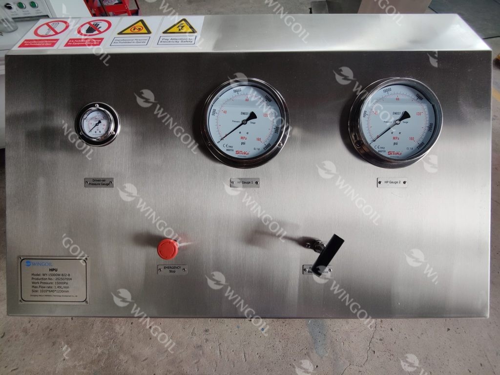 316SS Pressure Testing Equipment - HPU Panel