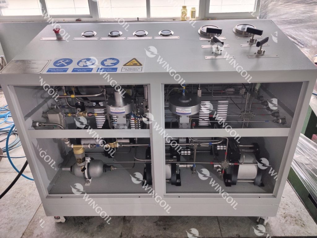 15000psi Dual Pressure Test System Internal Structure of Dual Test Skid