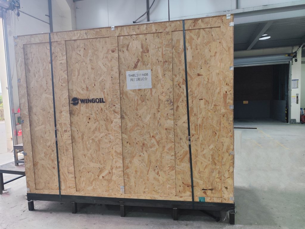 A Second Order of 375bar Vertical Valve Test Bench Exported to Russia Package