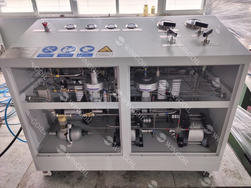 Carbon Steel Pressure Testing Equipment Internal Structure of Dual Test Skid