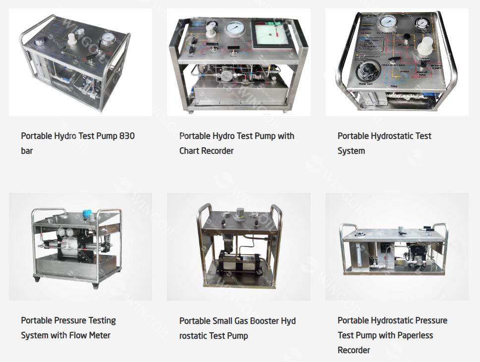 wingoil hydrostatic test pump
