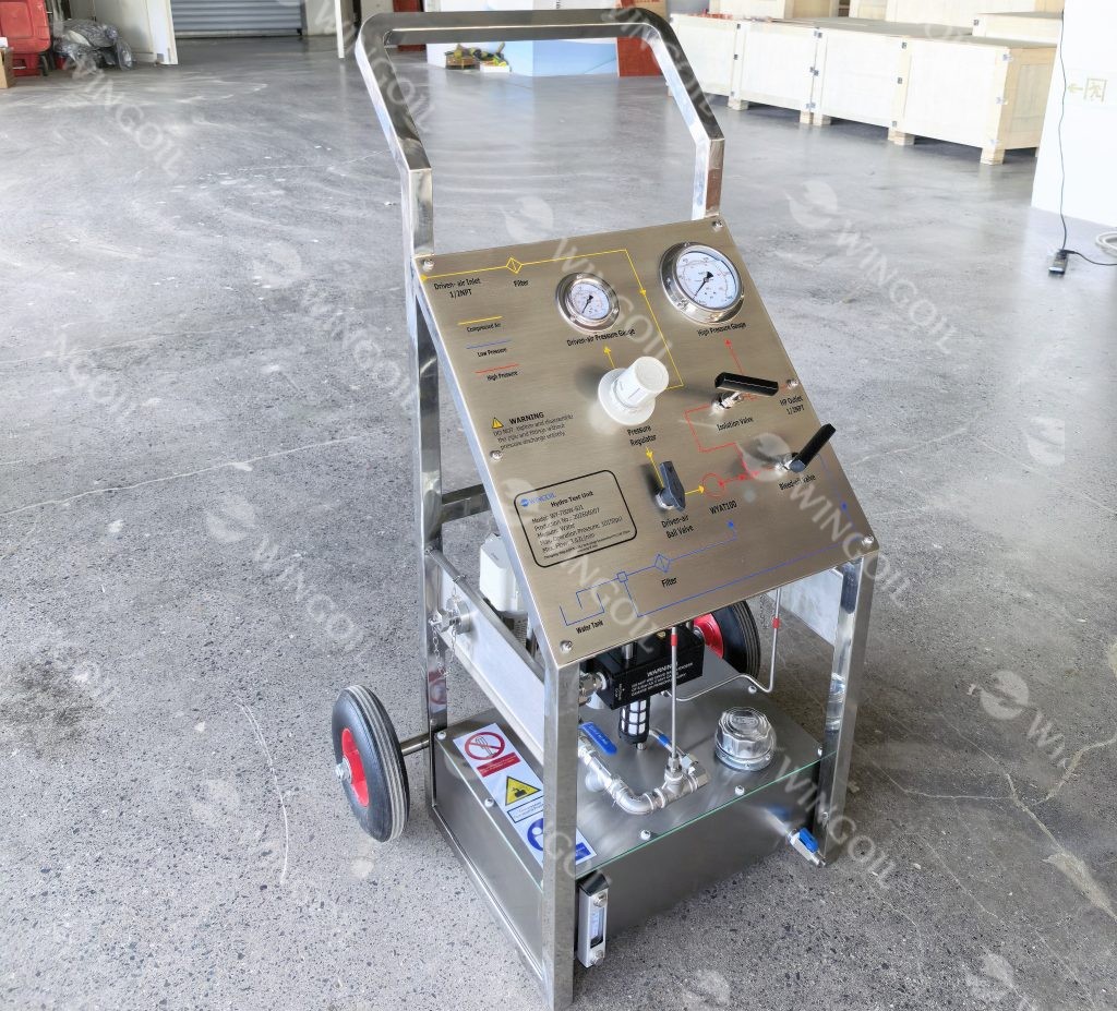 Export Delivery of 2 Sets of Premium Trolley Hydro Test Pumps to Kazakhstan 3 Wingoil